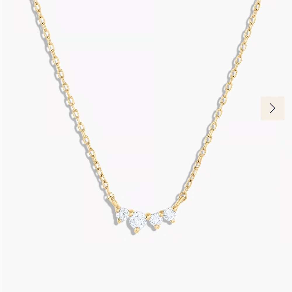 Gorjana 14k Gold Diamond Cluster Necklace